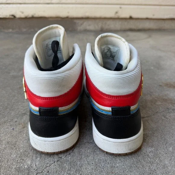 Nike Air Jordan Women's 1 Mid Let(Her)Man DC1426-100 High Top Sneaker Shoes 10.5 - Picture 4 of 8